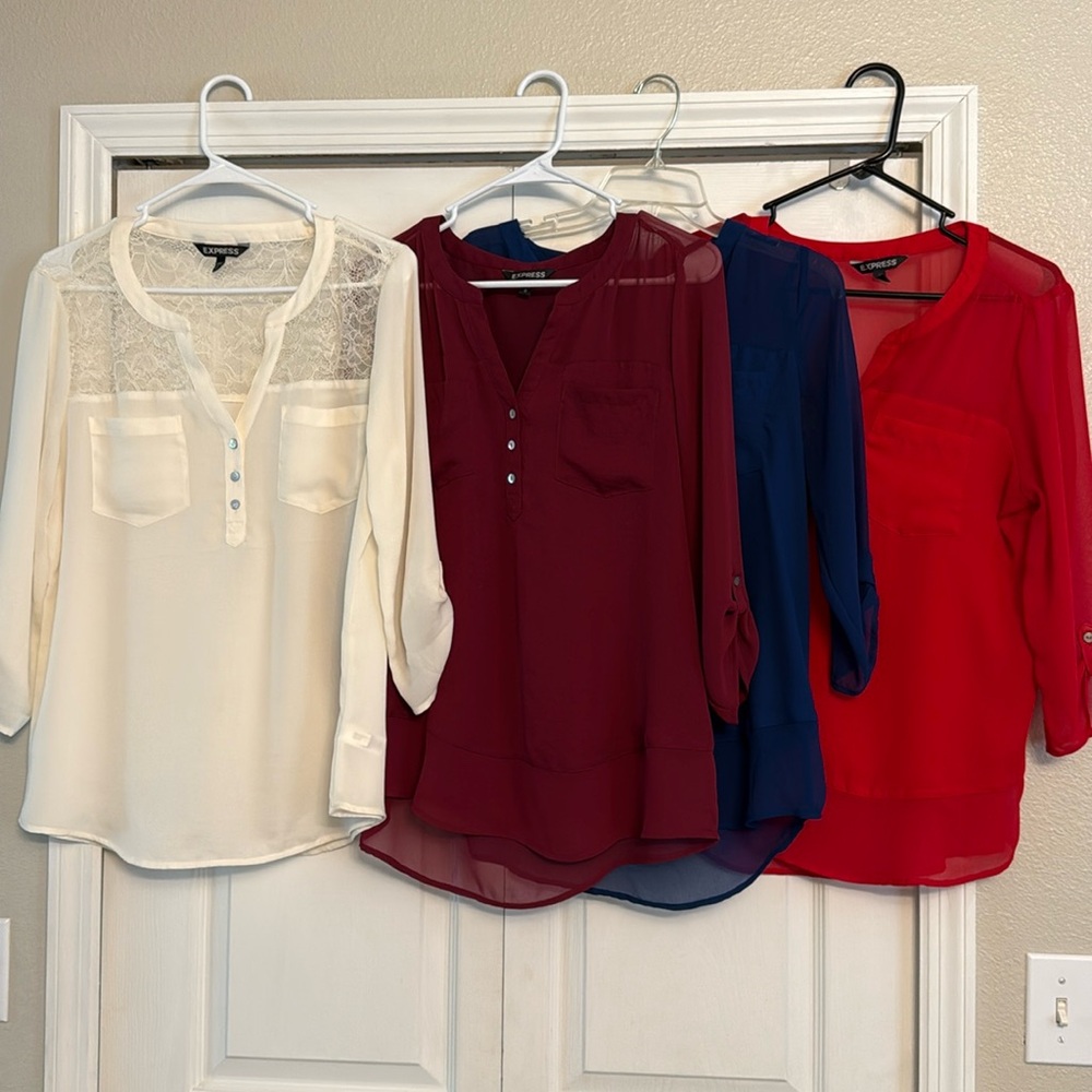 Lot of 4 Express Blouses Size Medium